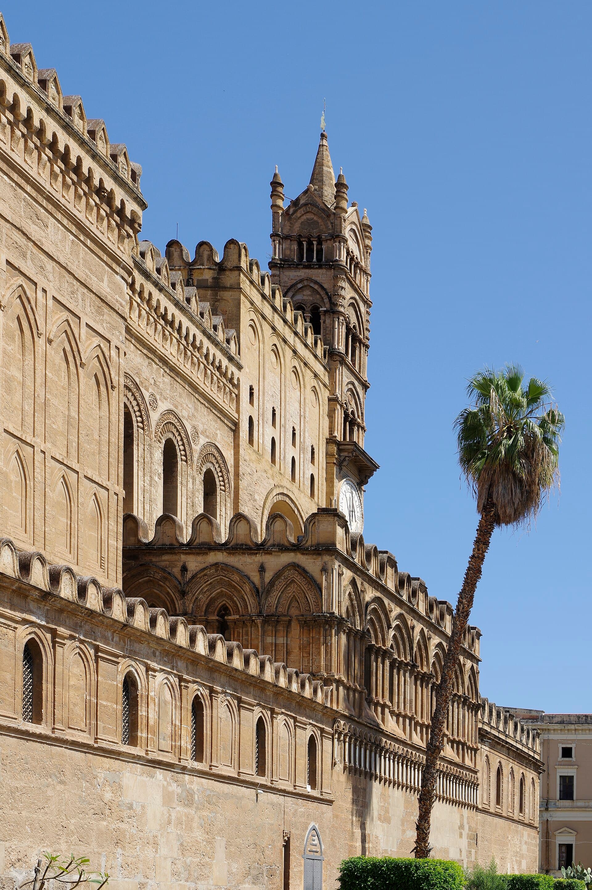 Cathédrale de Palerme en Sicile, côté sud-est