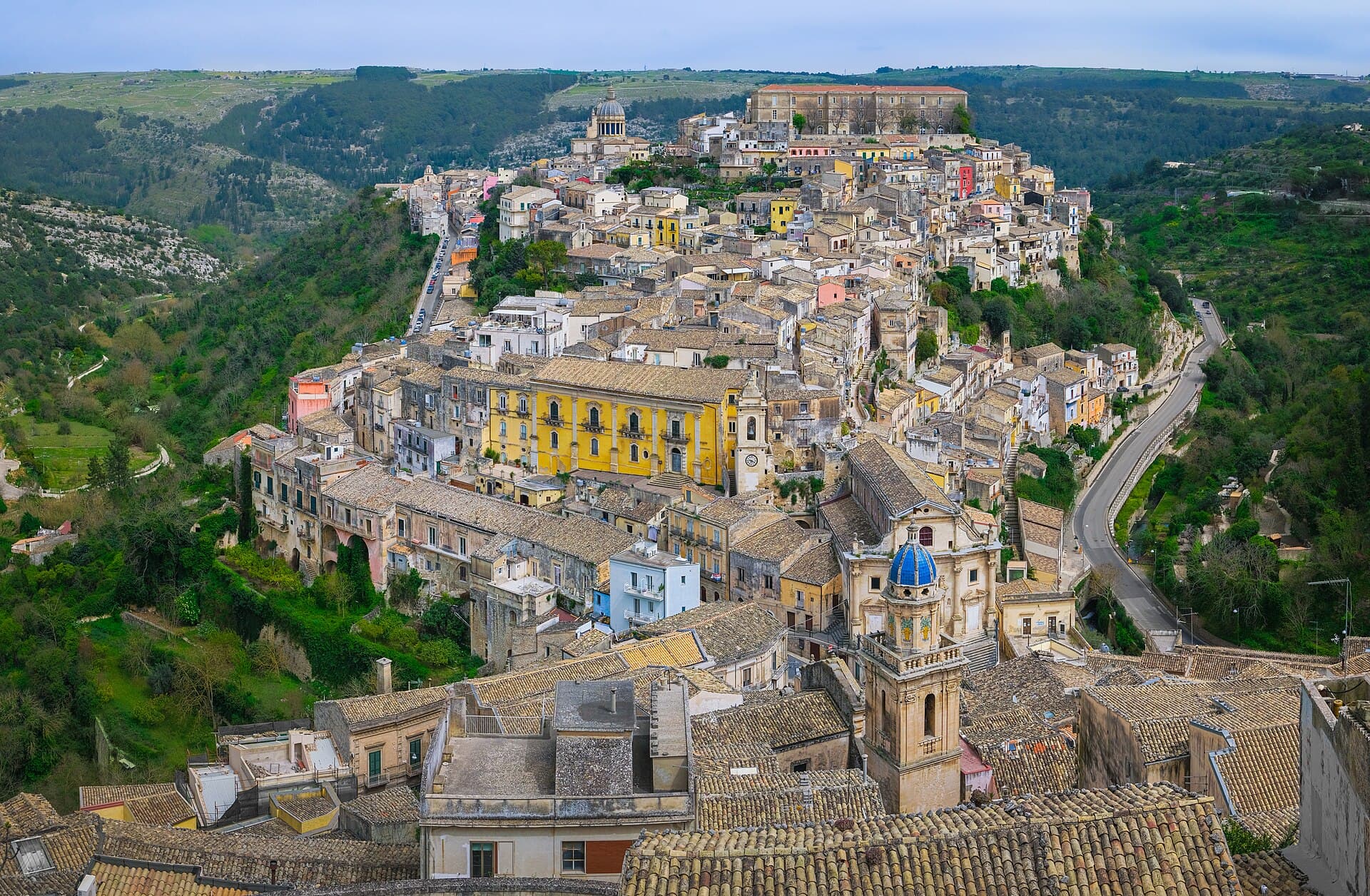 Vue de Ragusa Ibla dans le Val di Noto, Sicile