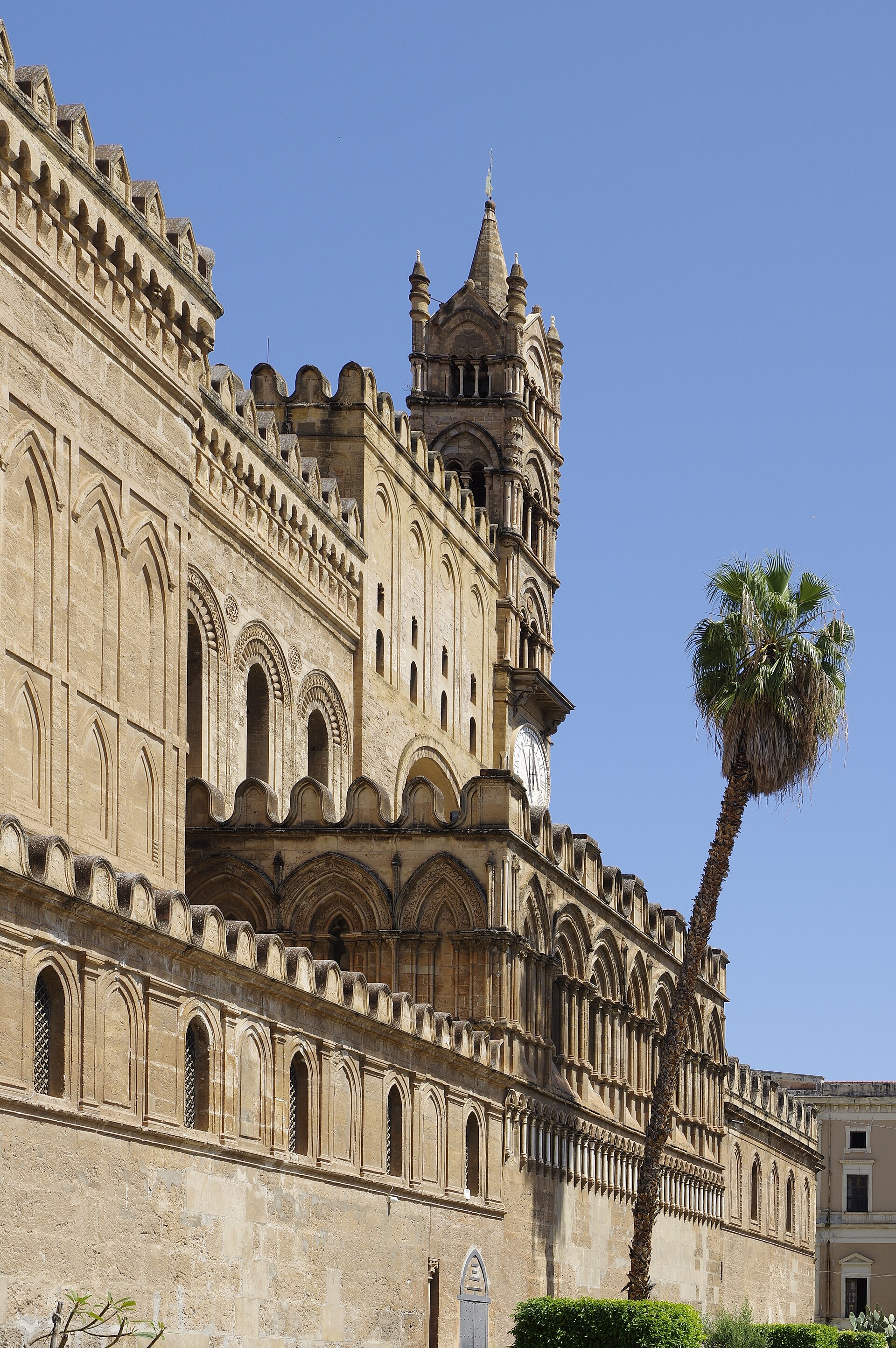 Cathédrale de Palerme en Sicile, côté sud-est